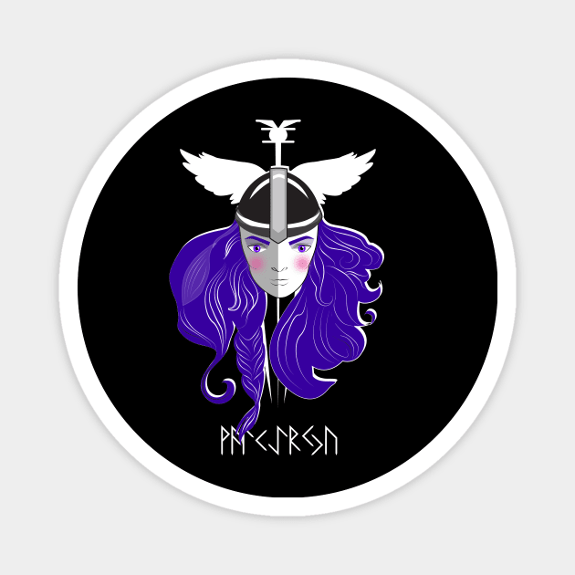 Purple Valkyrie Magnet by emma17